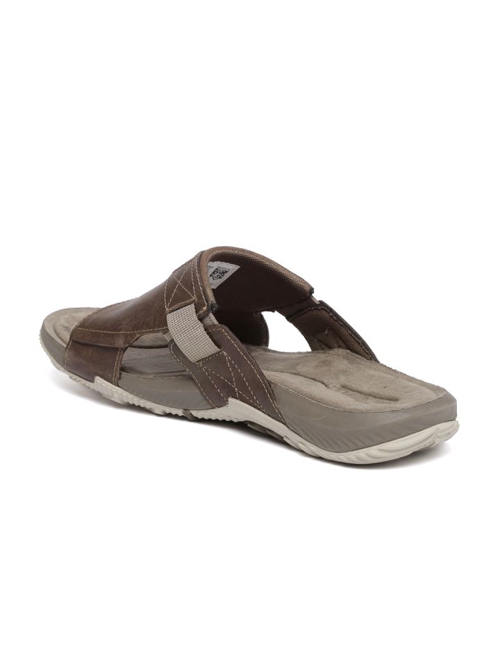Merrell Men Brown Leather Comfort Sandals