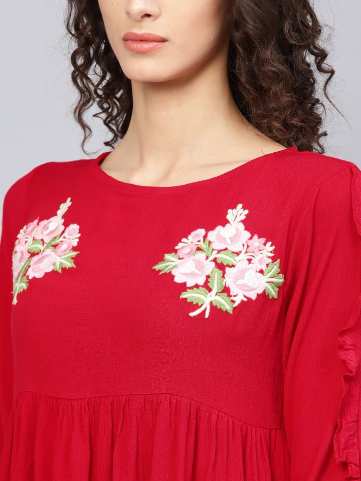 Buy Bhama Couture Women Red Solid A Line Top Tops For Women 9430117 Myntra Latest engagement dresses ( 831 photos ). myntra