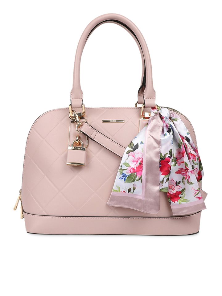 Buy ALDO Pink Solid Handheld Bag 