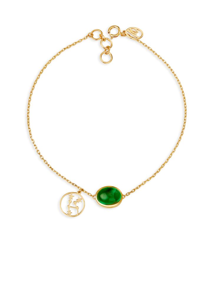 Mia by Tanishq 14KT Taurus Birth Stone Yellow Gold Bracelet