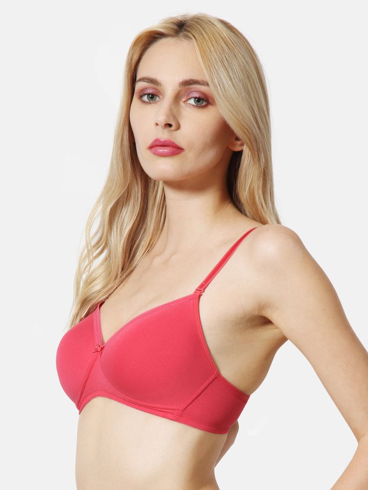 Buy Zivame Padded Non Wired 3/4th Coverage T-Shirt Bra - Dark Purple at  Rs.907 online