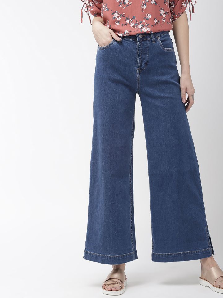 Bell bottom jeans top myntra