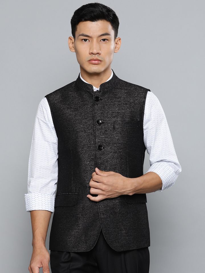 Black nehru sale jacket design
