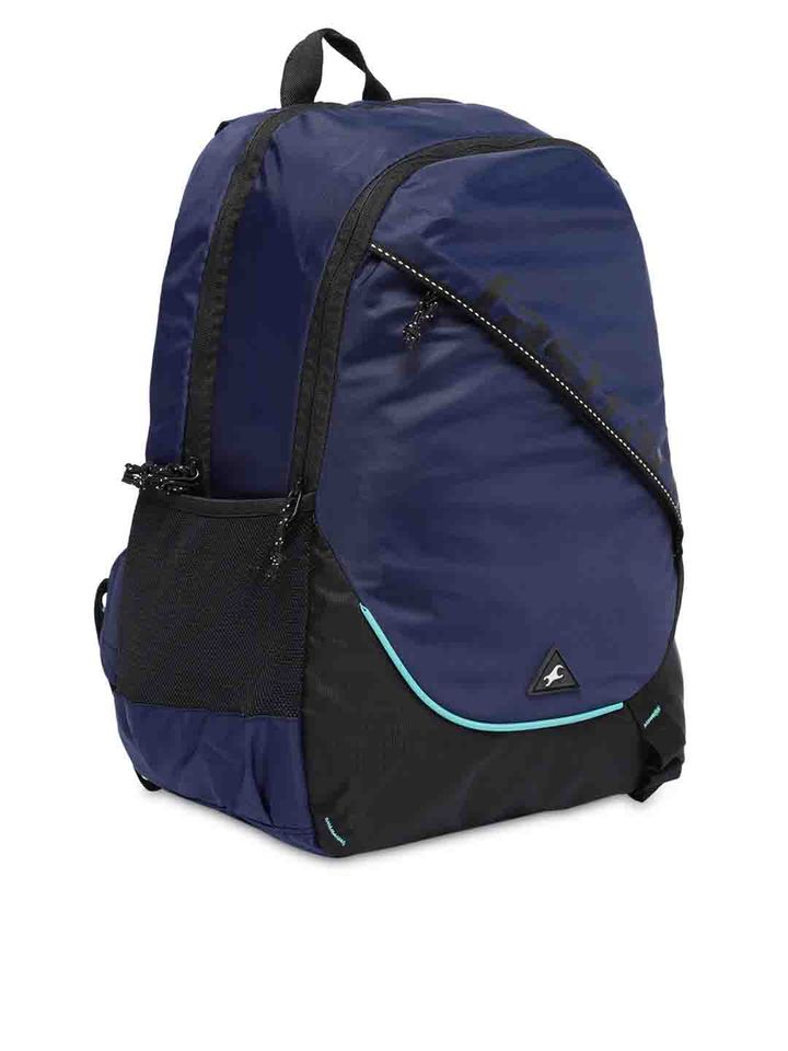 fastrack navy blue backpack