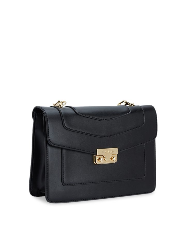 Buy Bebe Black Solid Sling Bag Handbags For Women Myntra Buy Bebe Black Solid Sling Bag Handbags For Women Myntra