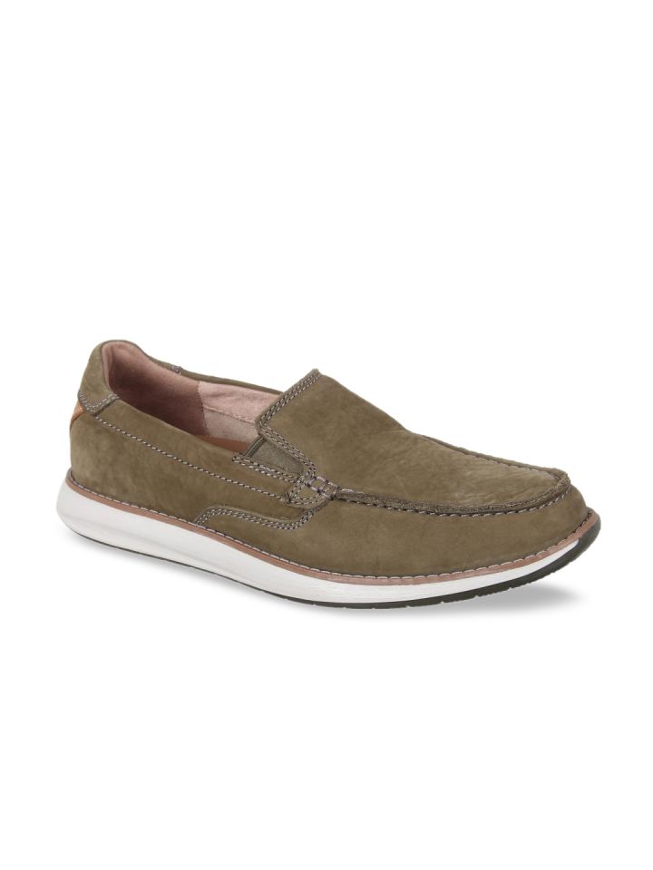 Clarks Men Green Loafers
