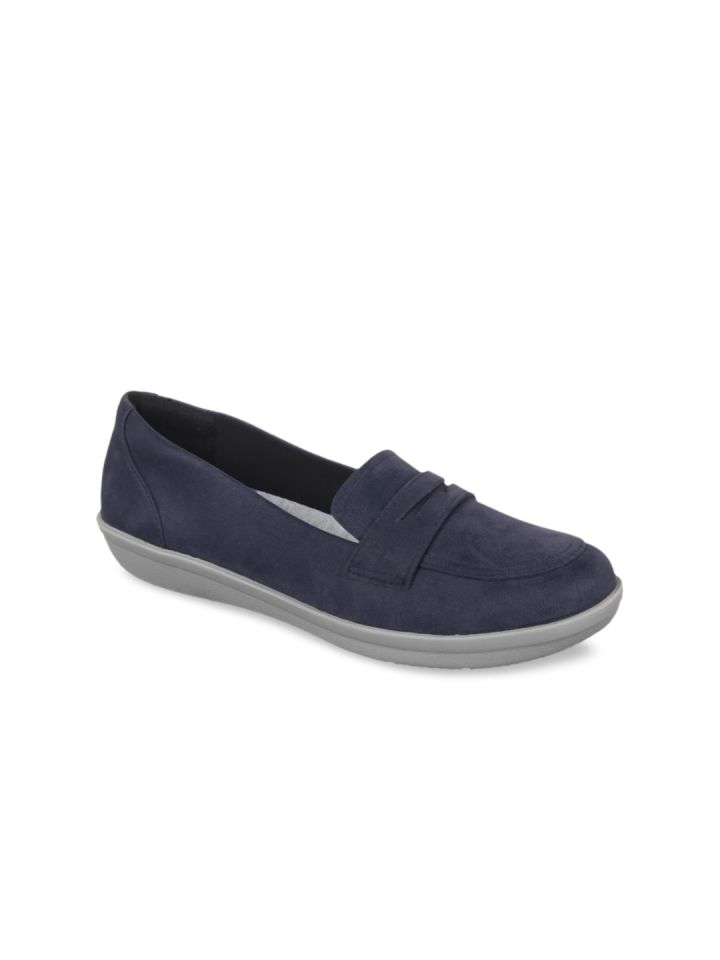 Buy Clarks Women Blue Loafers - Casual 