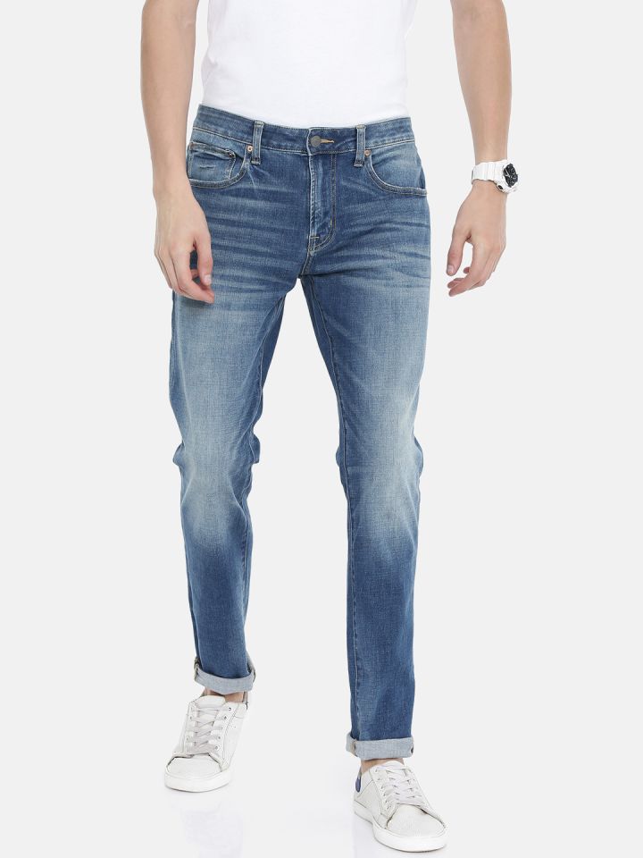 Buy AMERICAN EAGLE OUTFITTERS Men Blue Slim Taper Fit Mid Rise