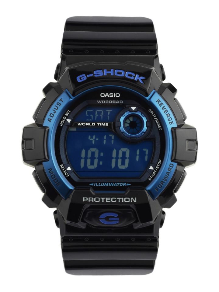 G shock watches blue and black sales
