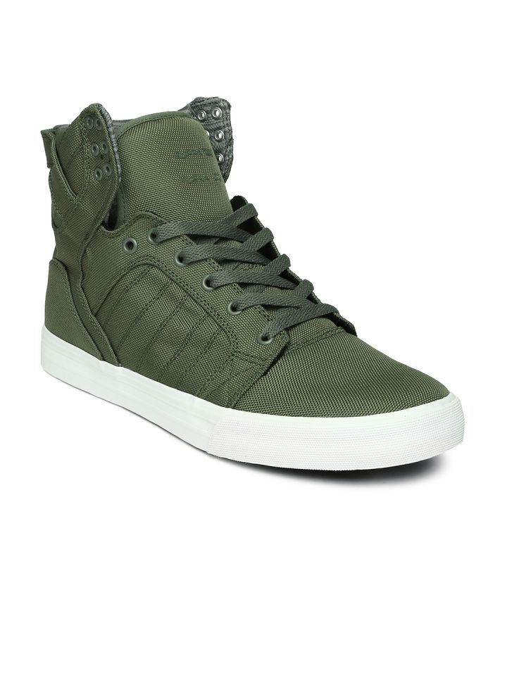 Buy Supra Men Olive Green High Top Casual Shoes Casual Shoes for