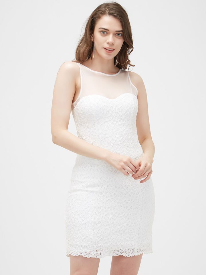 Bebe white bodycon dress clearance
