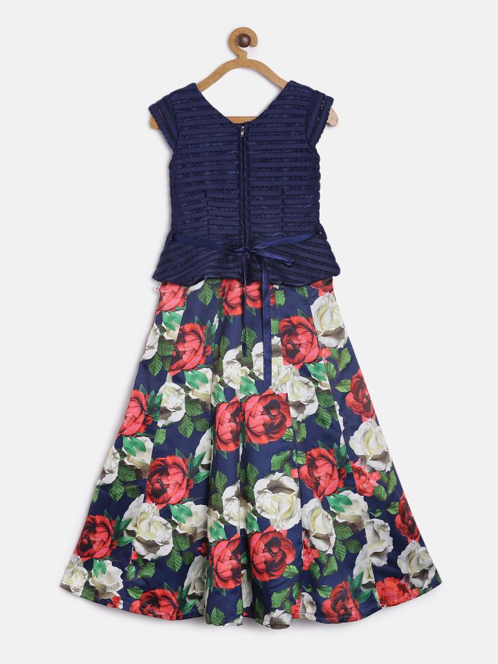 Little Girls Navy and Red Dot Boutique Outfit