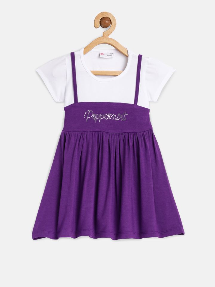 purple flare dress