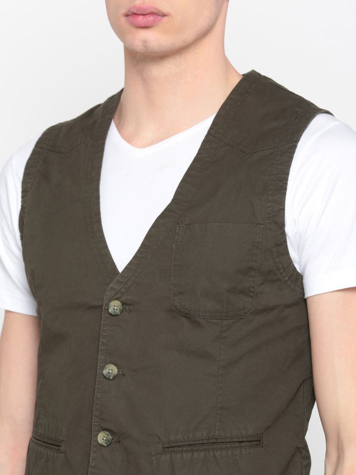 Olive waistcoat clearance
