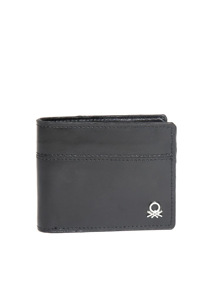 Buy United Colors Of Benetton Men Black Leather Two Fold Wallet Wallets For Men 9579195 Myntra