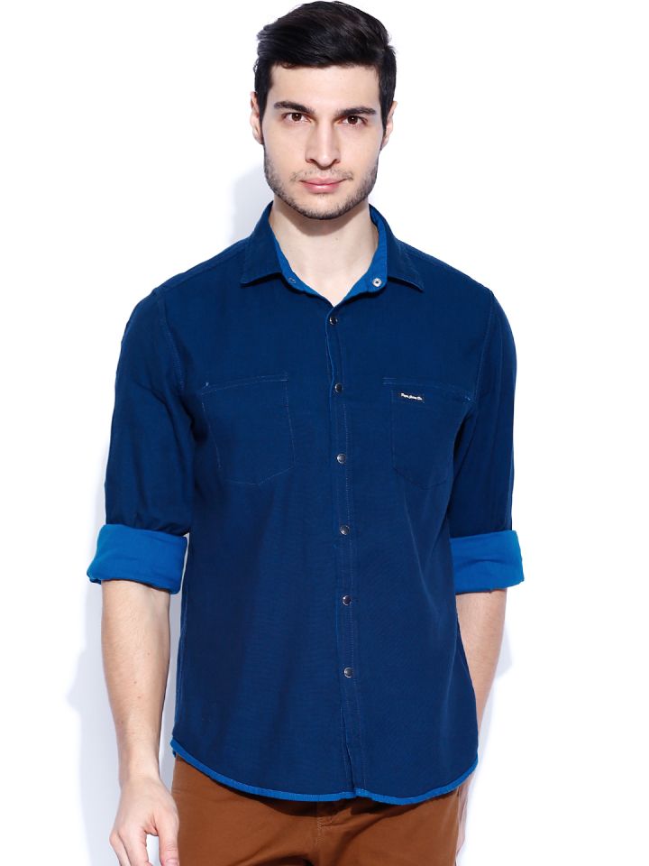Buy Pepe Jeans Blue Reversible Casual Shirt Shirts for Men