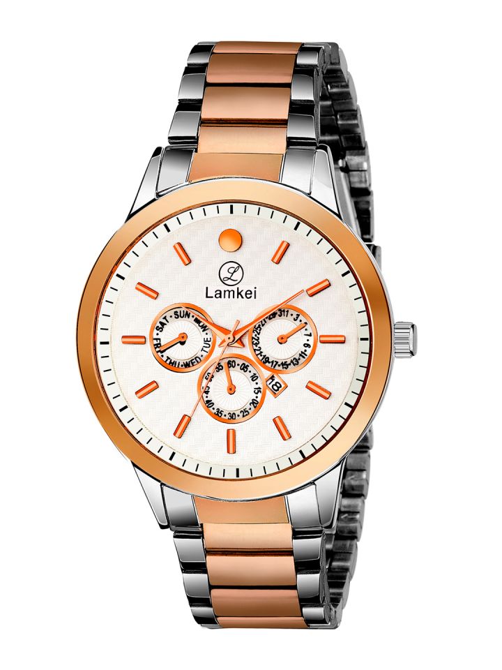 Lamkei Men Silver Toned Analogue Watch LAM 1069