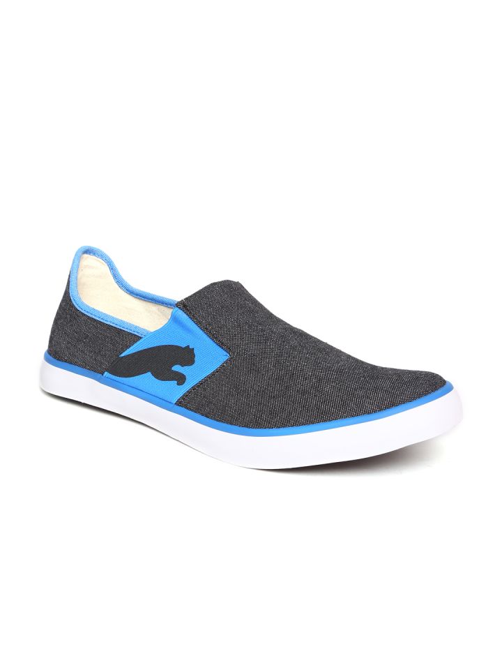 puma lazy slip on blue sneakers