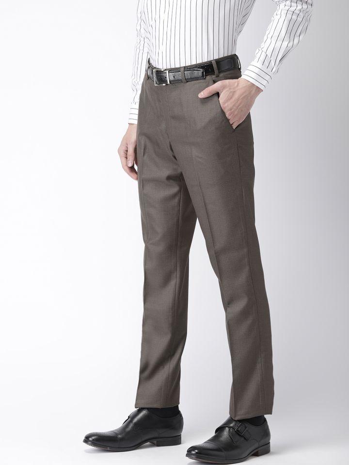 Buy Park Avenue Beige Regular Fit Flat Front Trousers for Mens Online   Tata CLiQ