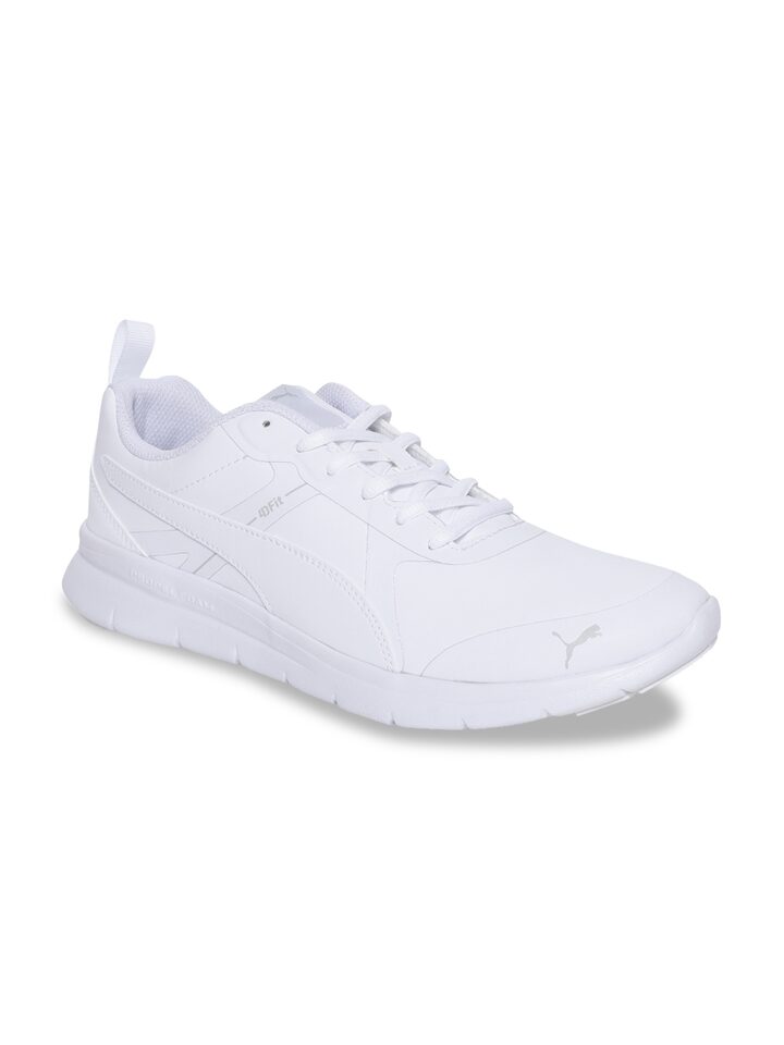 PUMA White Flex SL Running Shoes Sports Shoes for Unisex 9655087 | Myntra