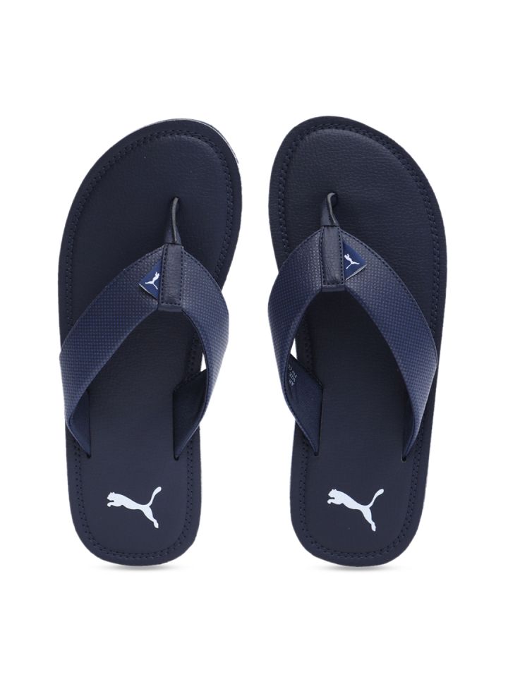 Buy Puma Men Navy Blue Solid Slip Ons Flip Flops for Men 9655121