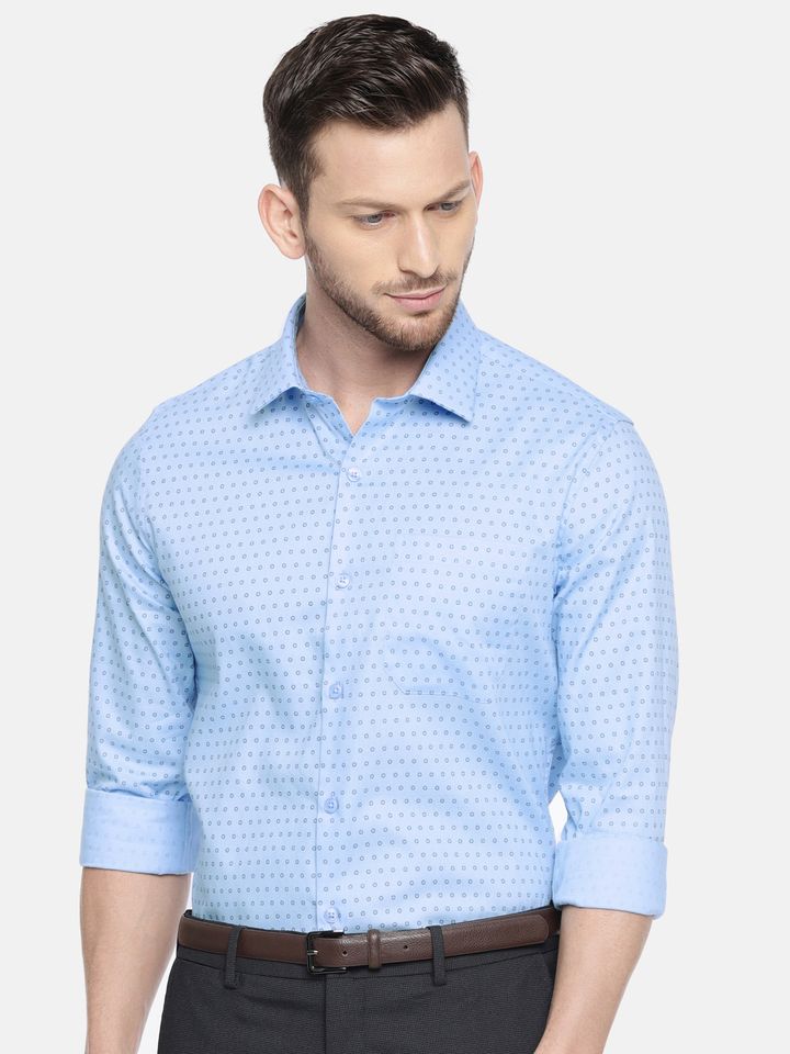 Buy Splash Men Blue Slim Fit Printed 