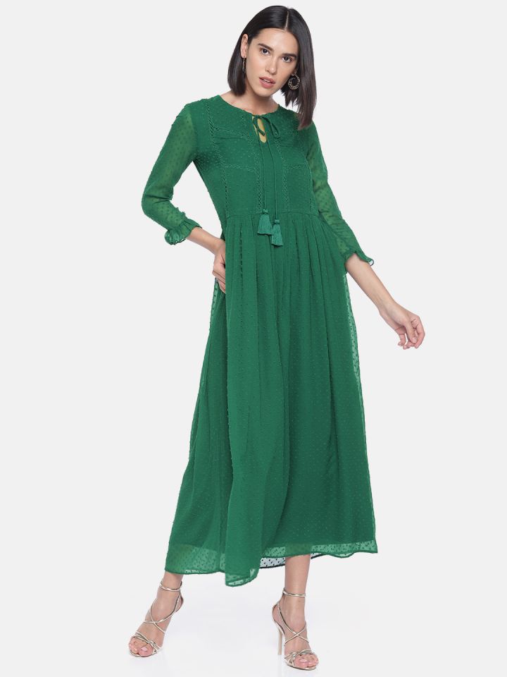 Vero moda green maxi hotsell dress