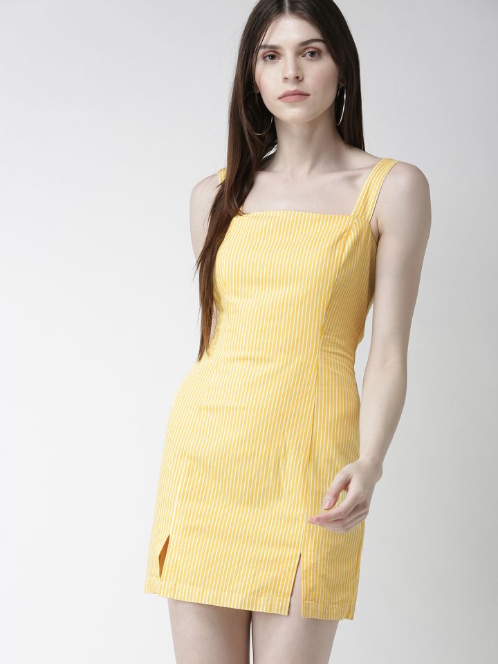 yellow striped dress forever 21