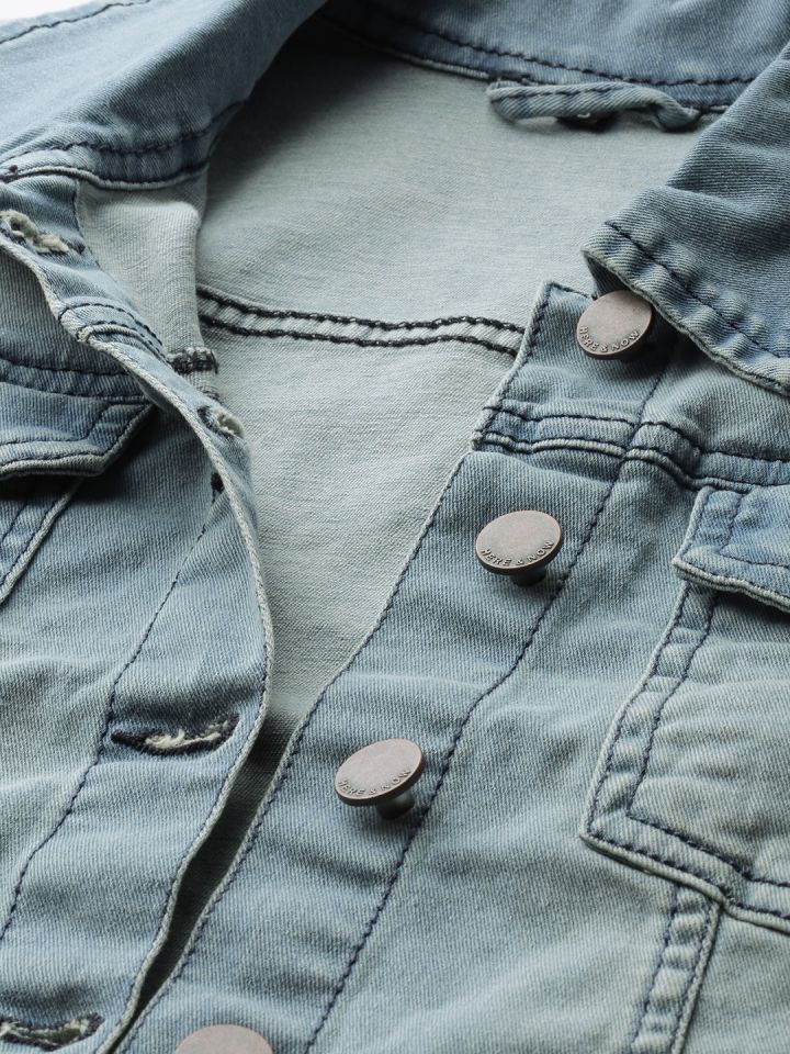 Light blue discount faded denim jacket