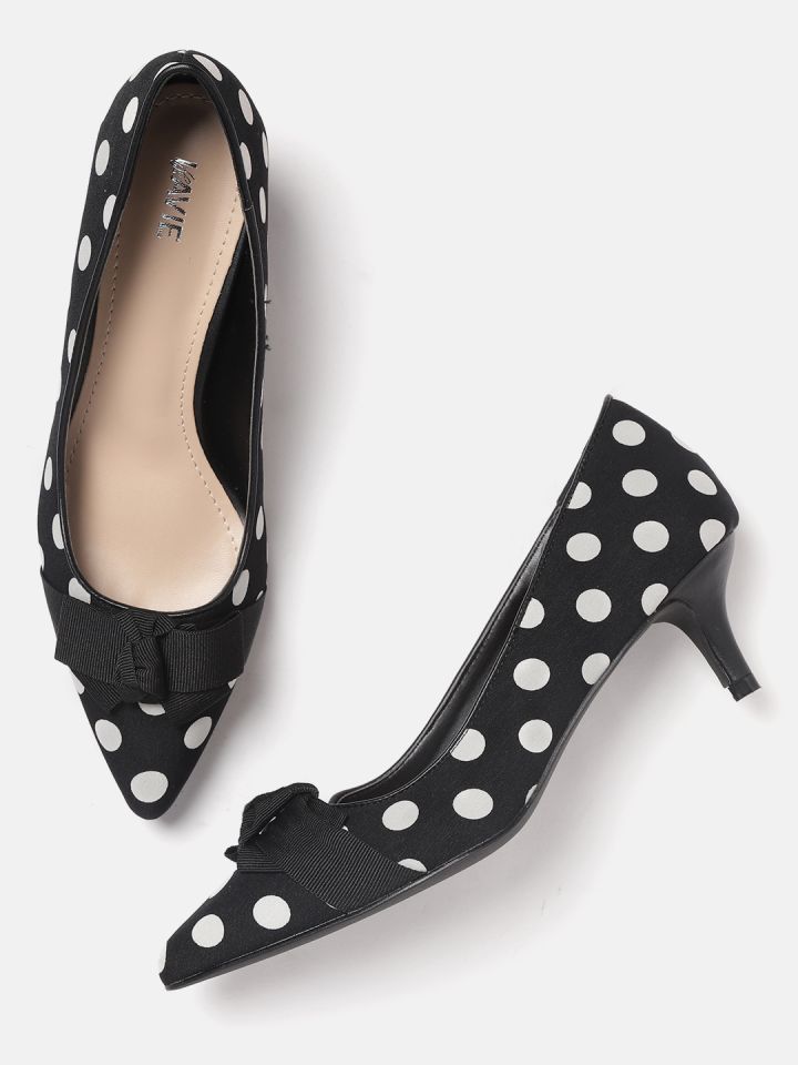 Black and white polka dot pumps hotsell
