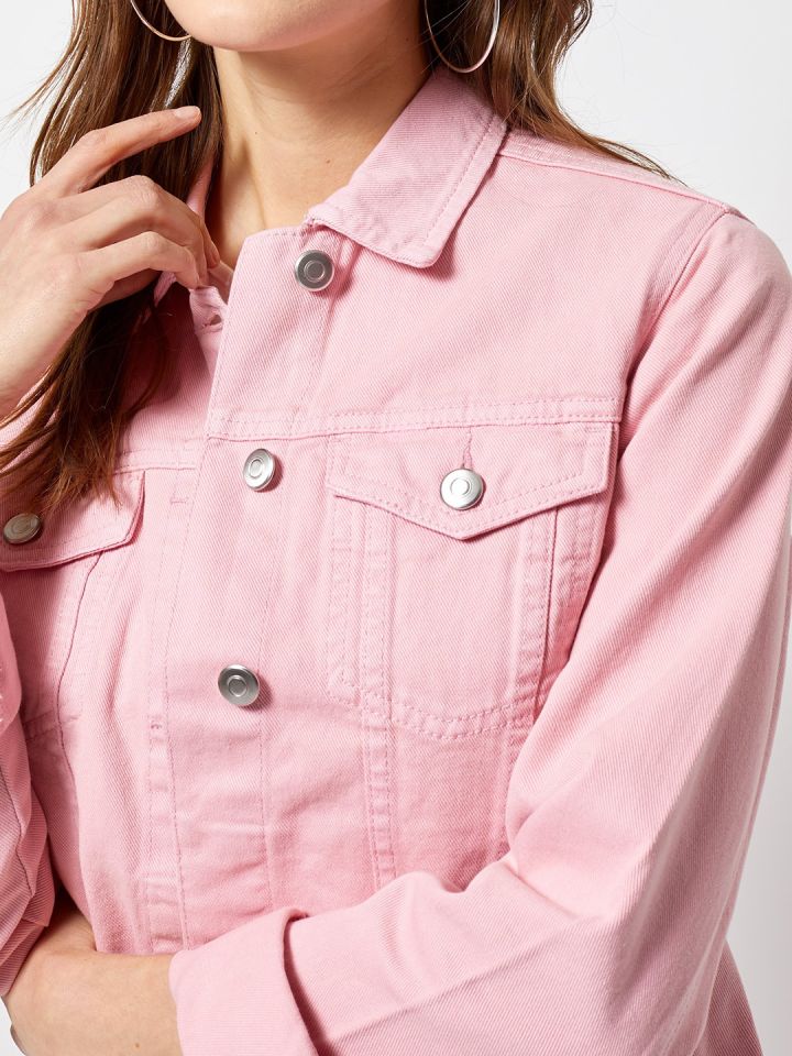 Dorothy perkins pink cheap denim jacket