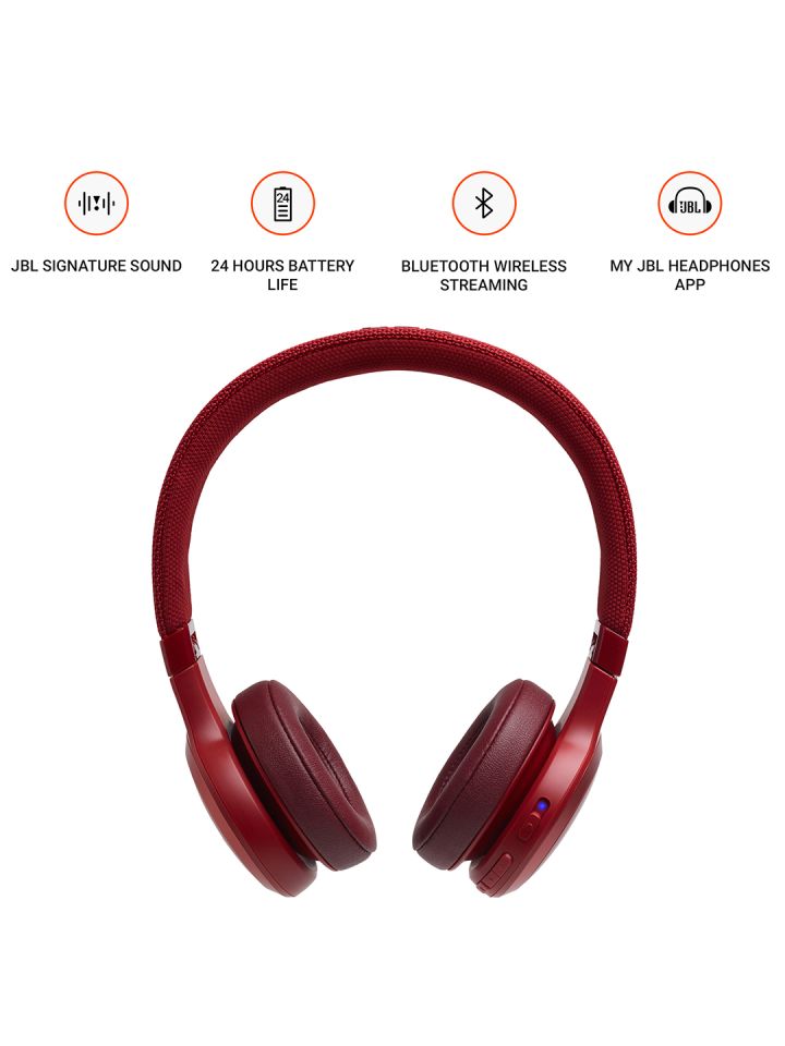 Buy JBL Unisex Red Live 400BT Wireless On Ear Voice Enabled