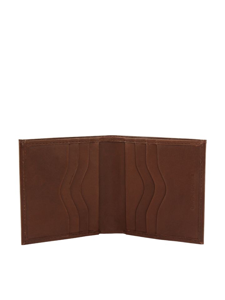Buy Mathey Tissot Unisex Brown Solid Two Fold Leather Wallet