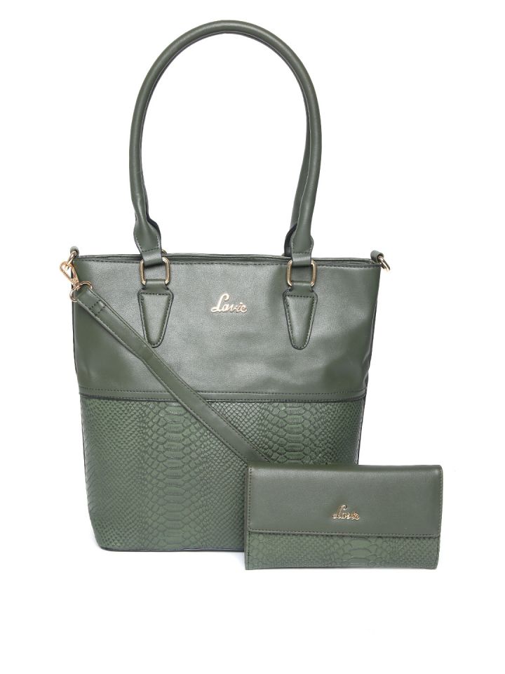 Lavie olive green bag deals
