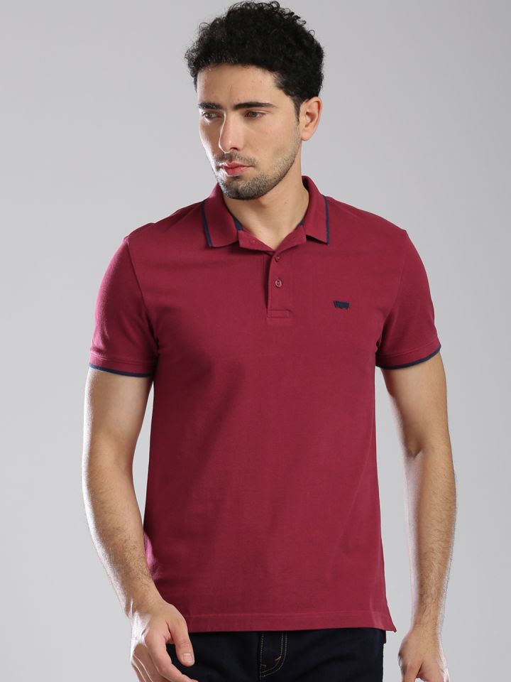 Levi's maroon t shirt sale