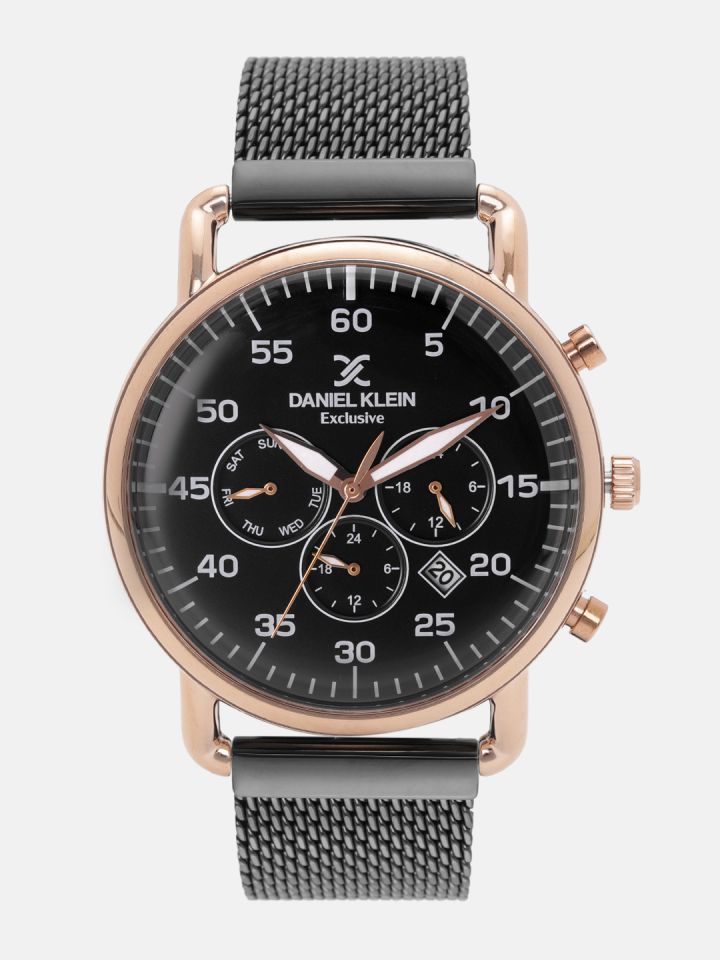 Buy Daniel Klein Exclusive Men Black Analogue Watch 12127 2