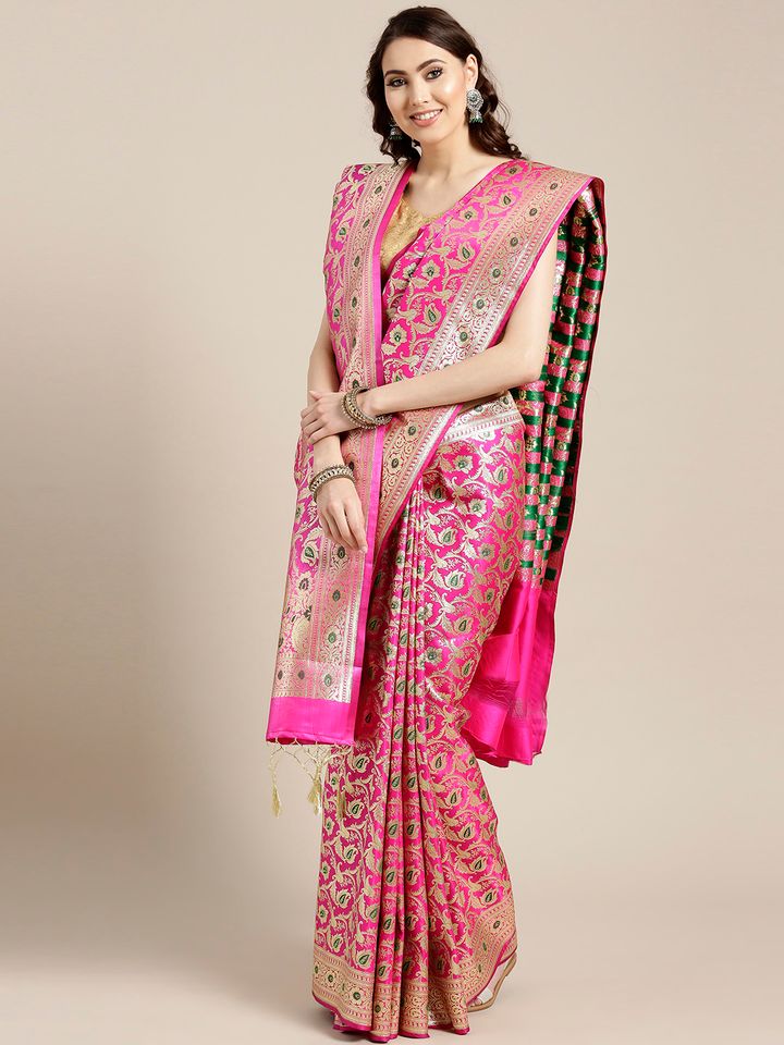 myntra banarasi saree