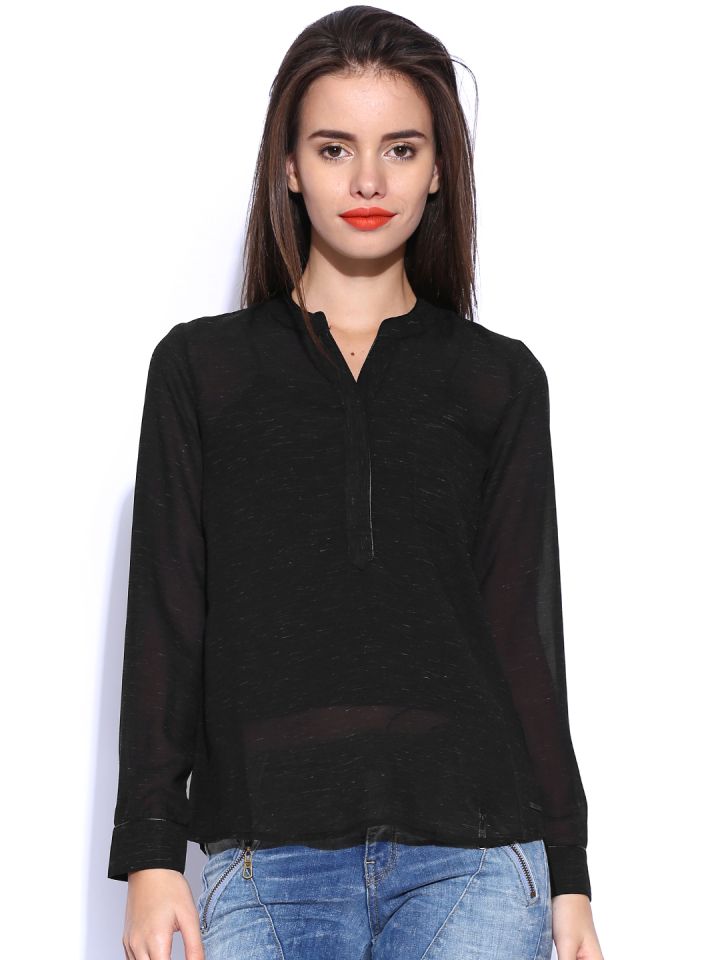 Sheer top myntra discount
