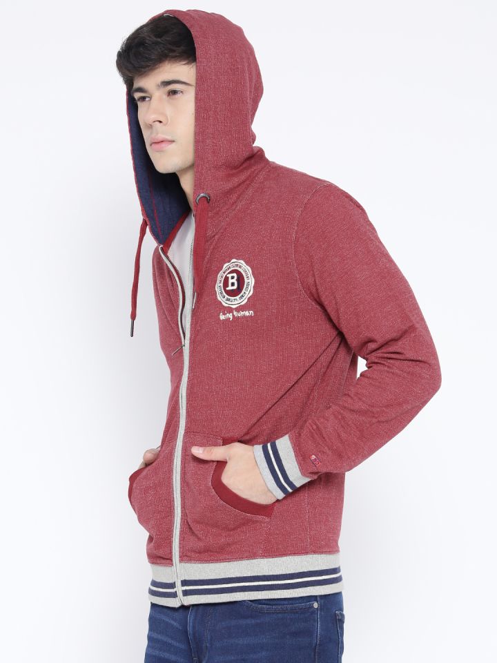 Buy Being Human Clothing Red Hooded Jacket Jackets For Men Myntra Chat with myntra, see advice from other customers how to live message with myntra if instant messaging with them is slow or unhelpful. being human clothing red hooded jacket