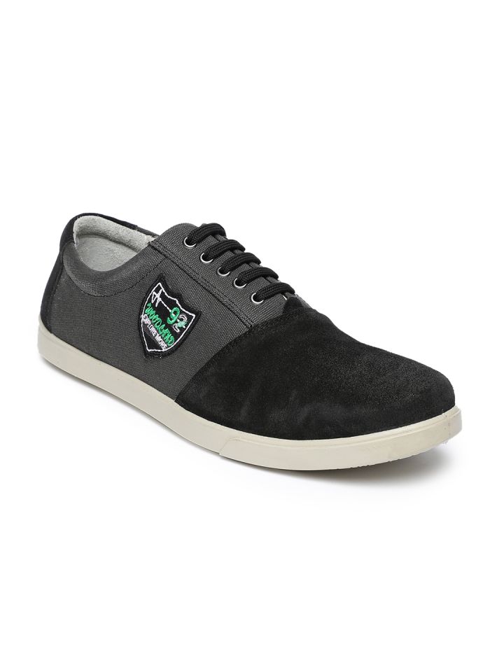 Woodland black casual shoes outlet