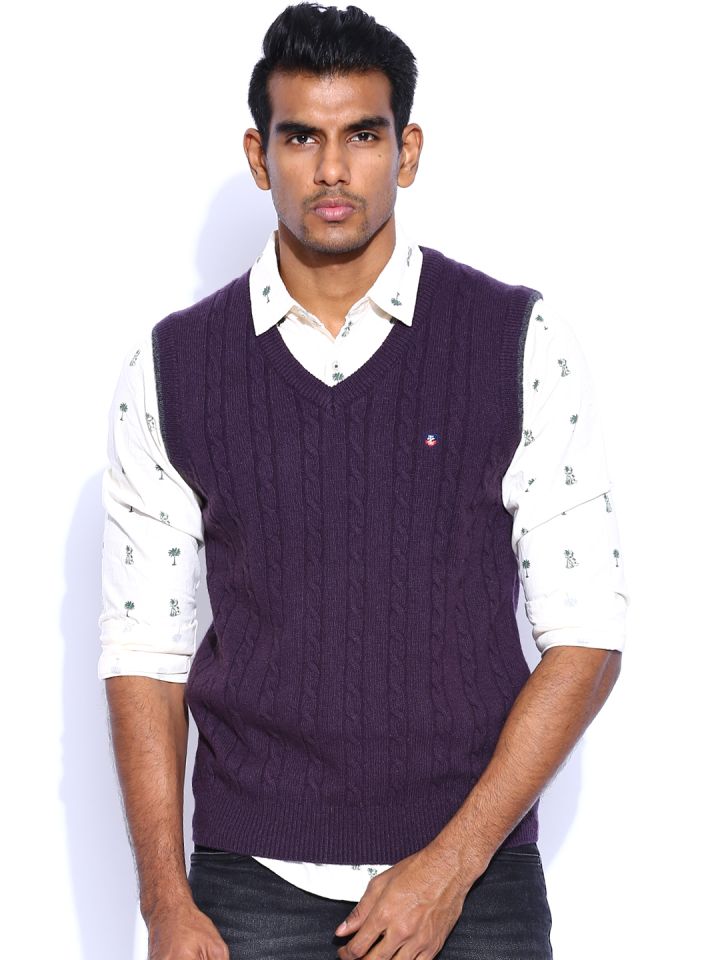 Purple sleeveless sweater online