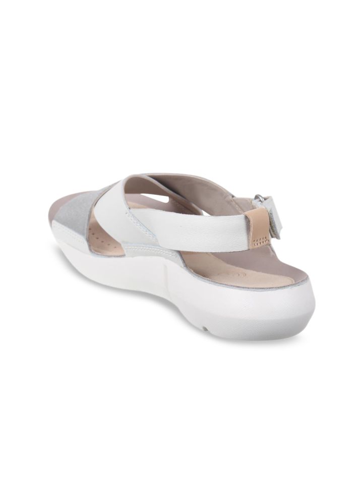 Clarks womens white sandals shop