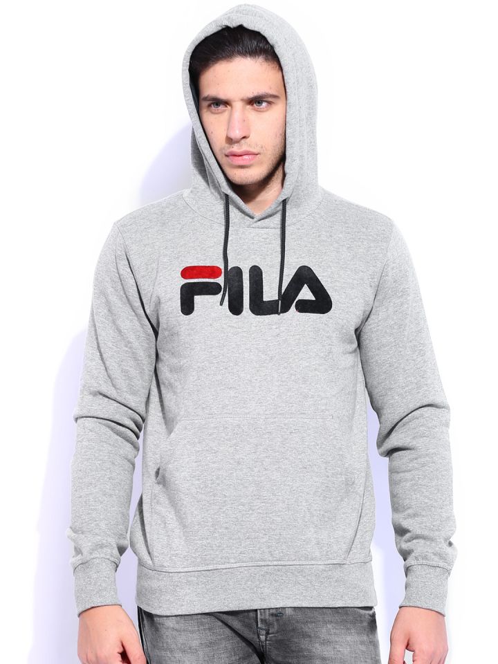 FILA Grey Melange Lonzak Hooded Sweatshirt