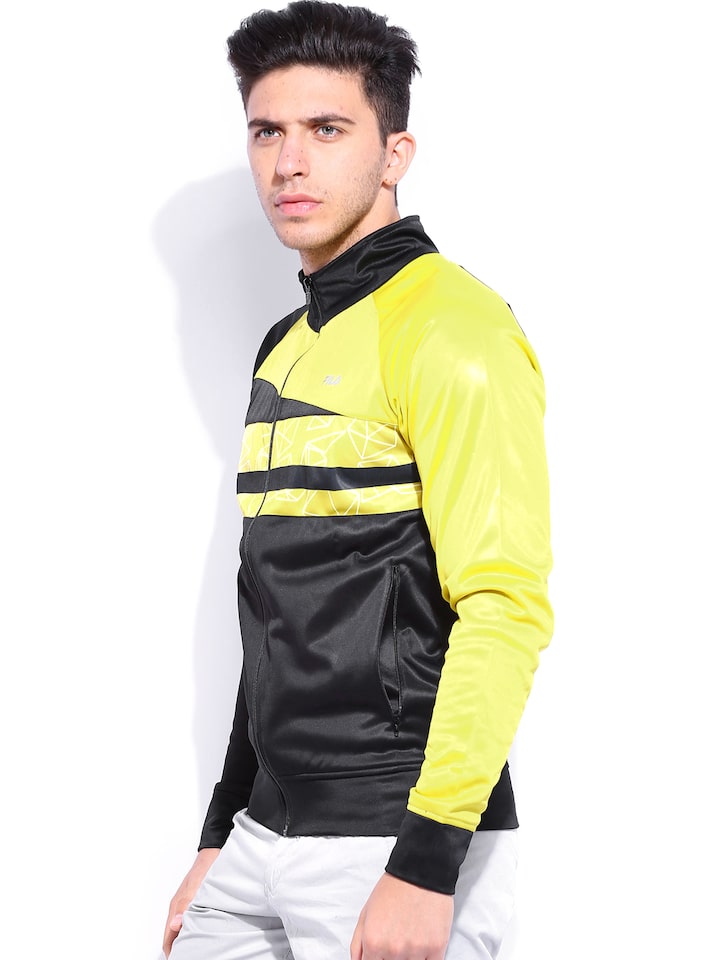 black and yellow fila jacket