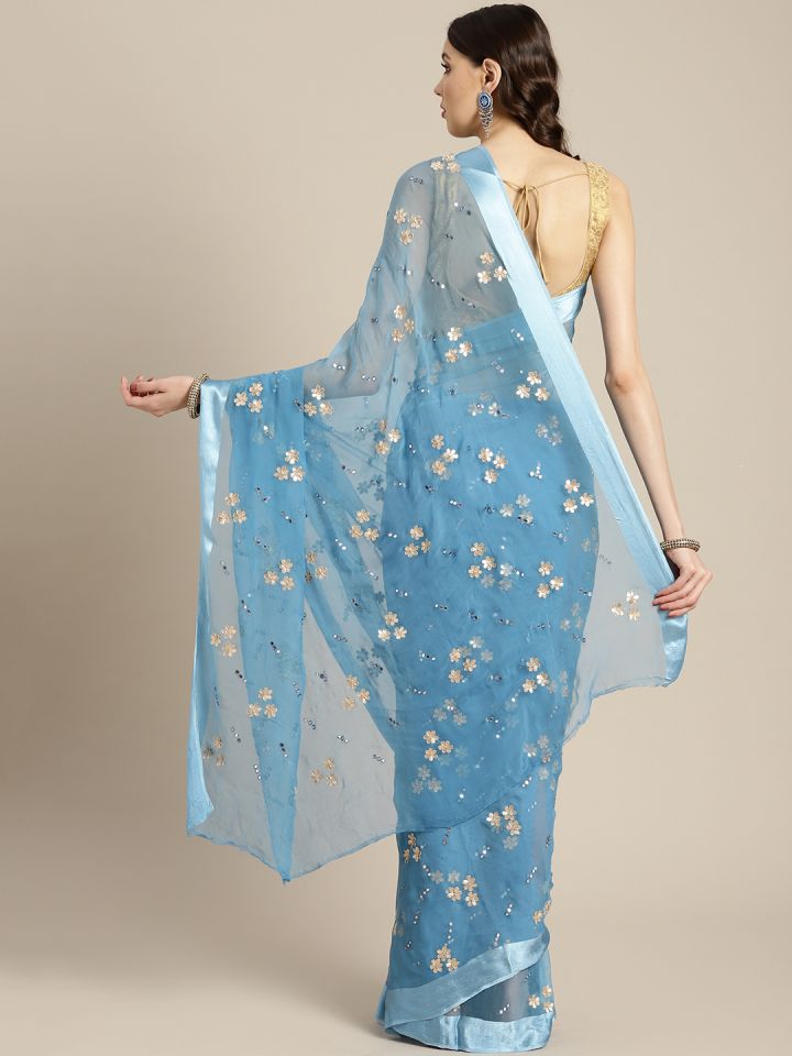 Gota patti saree best sale myntra
