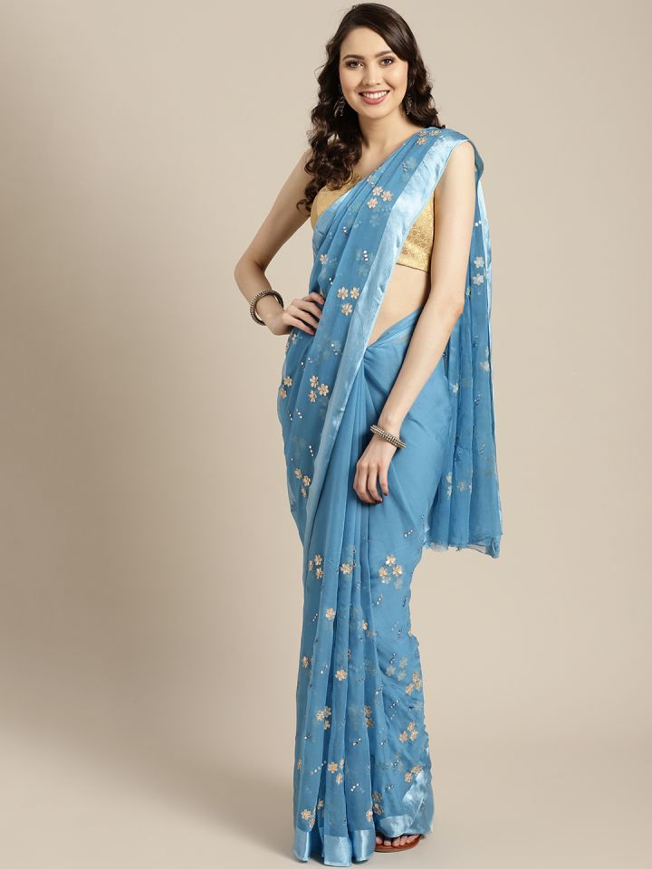 Gota patti saree cheap myntra