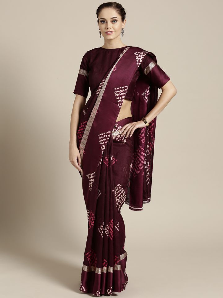Myntra bandhani sale saree