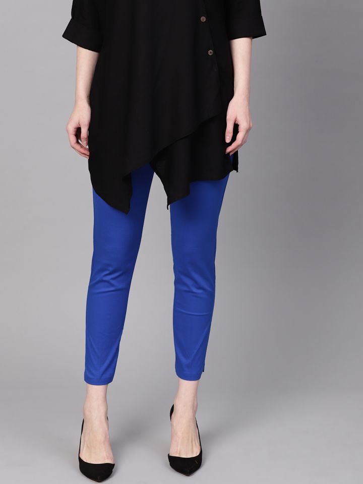 royal blue cigarette trousers