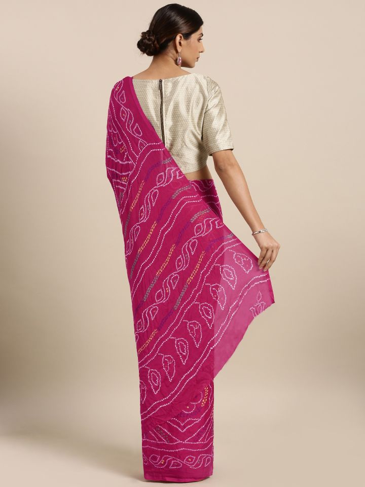 Pure crepe hotsell bandhani sarees