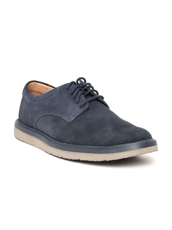 Clarks mens hotsell blue suede shoes